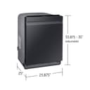 AutoRelease Smart 39dBA Dishwasher with Linear Wash in Black Stainless Steel view 3