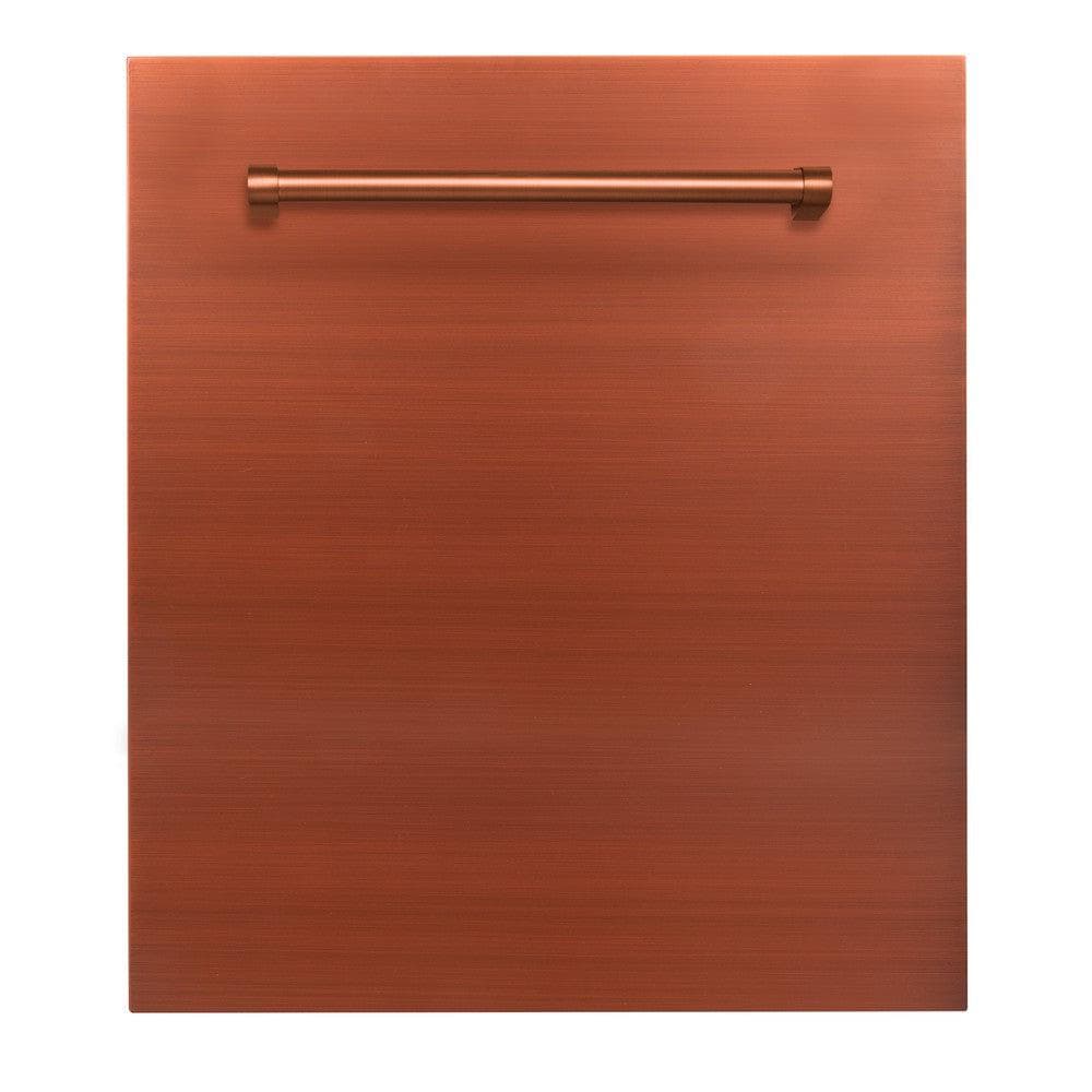 24 in. Copper Top Control Built-In Dishwasher with Tub and Traditional Style Handle, 52dBa