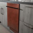 24 in. Hand-Hammered Copper Top Control Dishwasher with Tub and Modern Style Handle, 52dBa view 2
