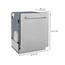 24" Monument Series 3rd Rack Top Touch Control Dishwasher with Stainless Steel Tub, 45dBa view 13