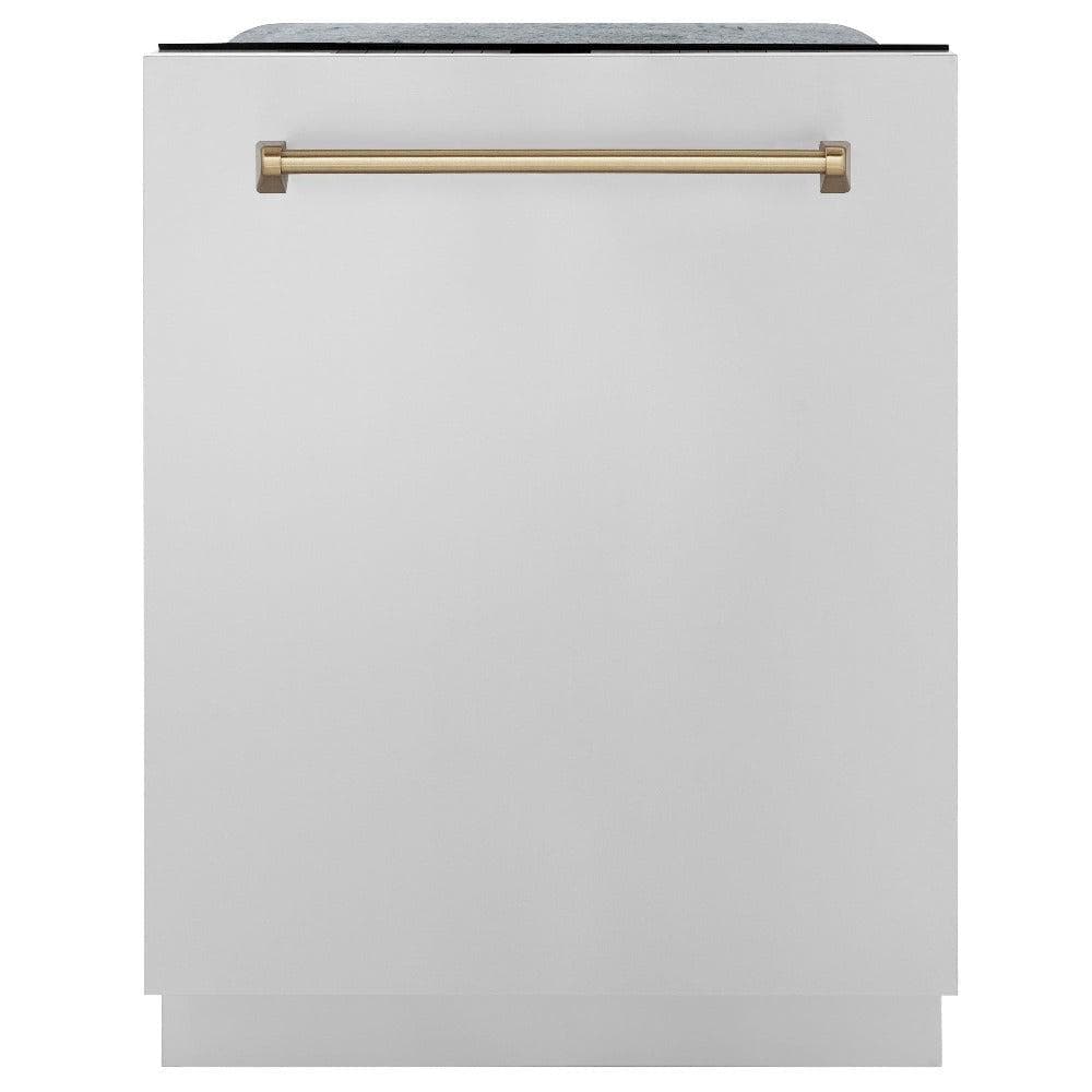 Autograph Edition 24" 3rd Rack Top Touch Control Tall Tub Dishwasher with Champagne Bronze Handle, 45dBa