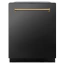 AutographEdition 24" Monument Series 3rd Rack Top Touch Control Tall Tub Dishwasher in Black Stainless Steel with Champagne Bronze Handle 45dBa view 1