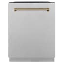 Autograph Edition 24" 3rd Rack Top Touch Control Tall Tub Dishwasher with Champagne Bronze Handle, 45dBa view 1