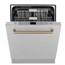 Autograph Edition 24" 3rd Rack Top Touch Control Tall Tub Dishwasher with Champagne Bronze Handle, 45dBa view 3