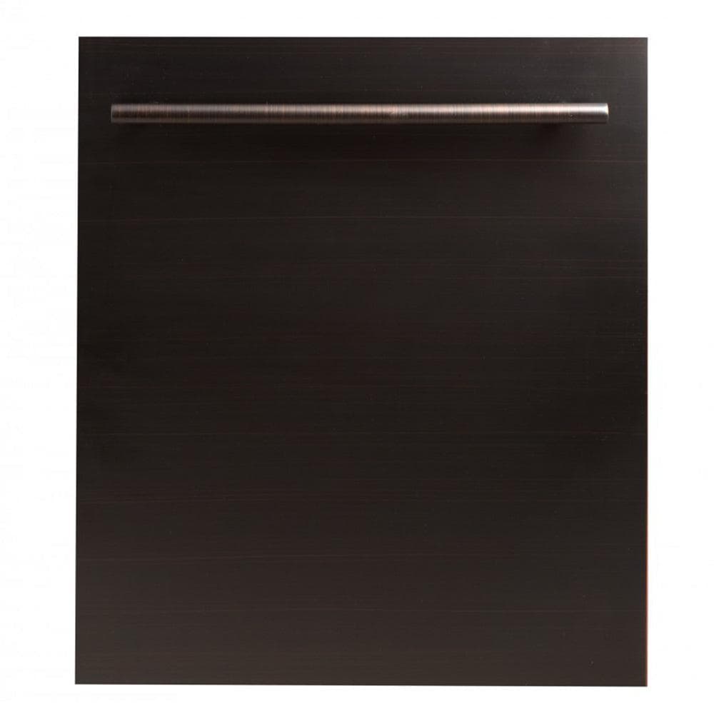 24 in. Oil-Rubbed Bronze Top Control Dishwasher with Tub and Modern Style Handle, 52dBa