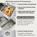 ACQUA MultiSINK kit with Integrated Waterfall Rinsing and Glass Washing Station. Includes Chef Faucet and Accessories. view 8