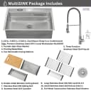 ACQUA MultiSINK kit with Integrated Waterfall Rinsing and Glass Washing Station. Includes Chef Faucet and Accessories. view 16