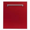 24 in. Red Gloss Top Control Built-In Dishwasher with Tub and Traditional Style Handle, 52dBa view 1