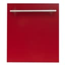 24 in. Red Gloss Top Control Dishwasher with Tub and Modern Style Handle, 52dBa view 1