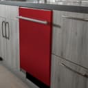 24 in. Red Gloss Top Control Dishwasher with Tub and Modern Style Handle, 52dBa view 2