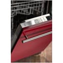 24 in. Red Gloss Top Control Dishwasher with Tub and Modern Style Handle, 52dBa view 3