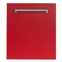 24 in. Red Matte Top Control Built-In Dishwasher with Tub and Traditional Style Handle, 52dBa view 1