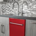 24 in. Red Matte Top Control Built-In Dishwasher with Tub and Traditional Style Handle, 52dBa view 9
