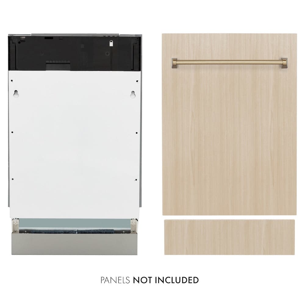 Autograph Edition 18 In. Tallac Series 3rd Rack Top Control Dishwasher In Custom Panel Ready With Champagne Bronze Handle, 51dba