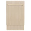 Autograph Edition 18 In. Tallac Series 3rd Rack Top Control Dishwasher In Custom Panel Ready With Polished Gold Handle, 51dba view 4