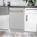 Autograph Edition 18” Compact 3rd Rack Top Control Built-In Dishwasher with Champagne Bronze Handle, 51dBa view 2