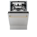 Autograph Edition 18” Compact 3rd Rack Top Control Built-In Dishwasher with Champagne Bronze Handle, 51dBa view 4