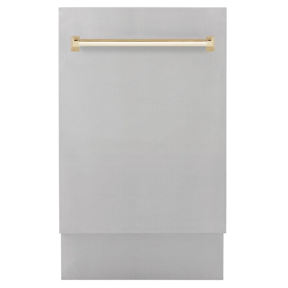 Autograph Edition 18” Compact 3rd Rack Top Control Built-In Dishwasher with Gold Handle, 51dBa