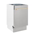 Autograph Edition 18” Compact 3rd Rack Top Control Built-In Dishwasher with Gold Handle, 51dBa view 5