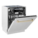 Autograph Edition 24" 3rd Rack Top Control Built-In Tall Tub Dishwasher with Champagne Bronze Handle, 51dBa view 13