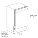 Autograph Edition 24" 3rd Rack Top Control Built-In Tall Tub Dishwasher with Champagne Bronze Handle, 51dBa view 14
