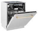 Autograph Edition 24" 3rd Rack Top Control Built-In Tall Tub Dishwasher with Gold Handle, 51dBa view 6