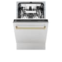 Autograph Edition 18" Compact 3rd Rack Top Control Dishwasher with Champagne Bronze Handle, 51dBa view 4