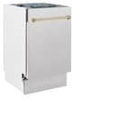 Autograph Edition 18" Compact 3rd Rack Top Control Dishwasher with Champagne Bronze Handle, 51dBa view 7