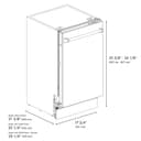 Autograph Edition 18" Compact 3rd Rack Top Control Dishwasher with Gold Handle, 51dBa view 9