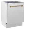 Autograph Edition 24" 3rd Rack Top Control Tall Tub Dishwasher with Champagne Bronze Handle, 51dBa view 1