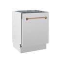 Autograph Edition 24" 3rd Rack Top Control Tall Tub Dishwasher with Champagne Bronze Handle, 51dBa view 2