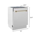 Autograph Edition 24" 3rd Rack Top Control Tall Tub Dishwasher with Champagne Bronze Handle, 51dBa view 6