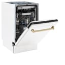 Autograph Edition 18" Compact 3rd Rack Top Control Dishwasher with Champagne Bronze Handle, 51dBa view 8
