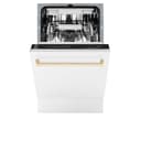 Autograph Edition 18" Compact 3rd Rack Top Control Dishwasher with Gold Handle, 51dBa view 6