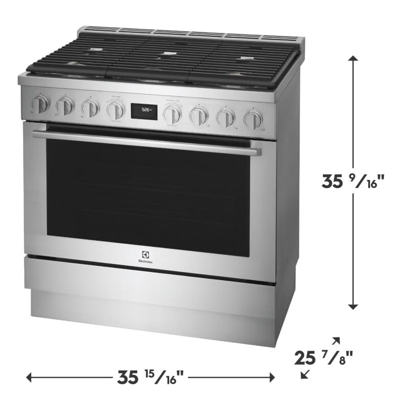36" Dual-Fuel Freestanding Range