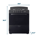 Element 4.0 Cu. Ft. 30” 4-Burner Gas Range - Black (EEGR3A4MCCB) view 10