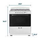 Element 4.0 Cu. Ft. 30” 4-Burner Gas Range - White (EEGR3A4MCCW) view 10