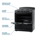 Element 4.0 Cu. Ft. 30” 6-Burner Gas Range - Black (EEGR3A6MCCB) view 8