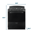 Element 4.0 Cu. Ft. 30” 6-Burner Gas Range - Black (EEGR3A6MCCB) view 10