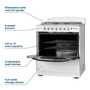 Element 4.0 Cu. Ft. 30” 6-Burner Gas Range - White (EEGR3A6MCCW) view 8