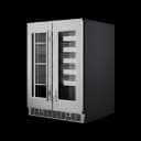 Cellara By 24 In., 27 Bottle And 45 Can Dual Zone French Door Wine And Beverage Cooler view 4
