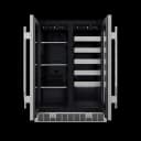 Cellara By 24 In., 27 Bottle And 45 Can Dual Zone French Door Wine And Beverage Cooler view 6