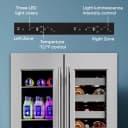 Cellara By 24 In., 27 Bottle And 45 Can Dual Zone French Door Wine And Beverage Cooler view 8