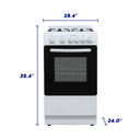 Element 1.9 Cu. Ft. 20” Gas Range - White (EGR204MCCW) view 10