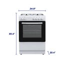 Element 2.4 Cu. Ft. 24” Gas Range - White (EGR244MCCW) view 10