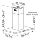 Elite 36-Inch T-Style Island Range Hood, 640 Max Blower CFM, w/ Code Ready Technology view 7
