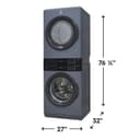 300 Series Laundry Tower Single Unit Washer & Gas Dryer view 2