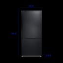 Element 18.7 cu. ft. Bottom Freezer Refrigerator - Black view 4