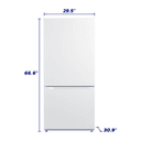 Element 18.7 cu. ft. Bottom Freezer Refrigerator - White view 4