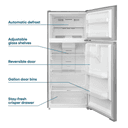 Element 16.0 cu. ft. Top Freezer Refrigerator - Stainless Steel, ENERGY STAR view 6